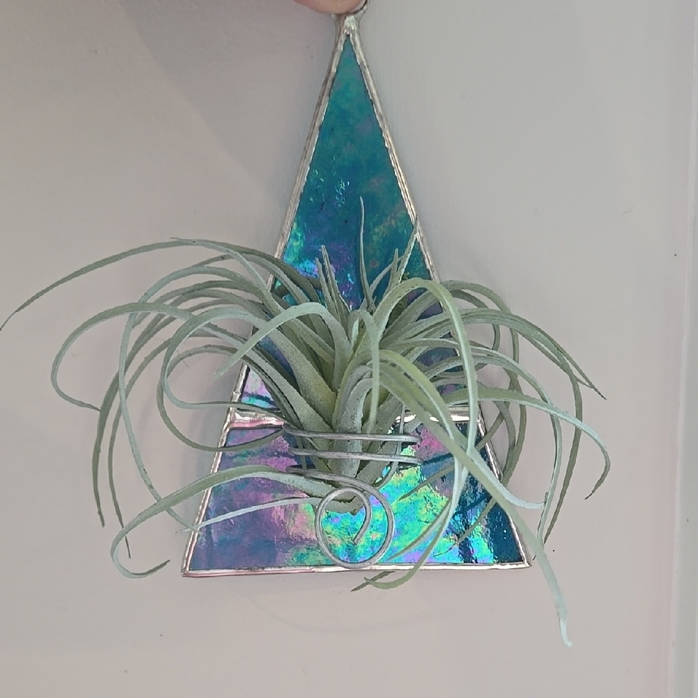 Iridescent Stained Glass Air Plant Holder